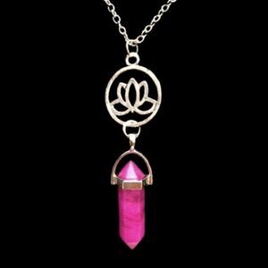 NEW!!Boho Pink Crystal Necklace